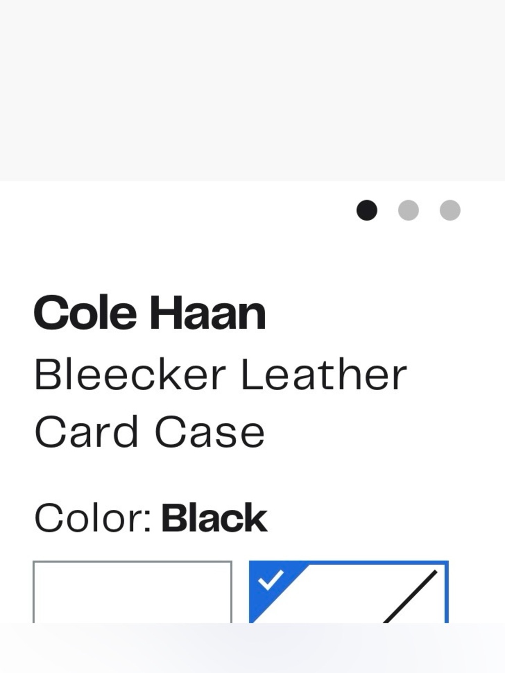 NIB Cole Haan Black Bleecker Leather Card Case - Picture 8 of 8